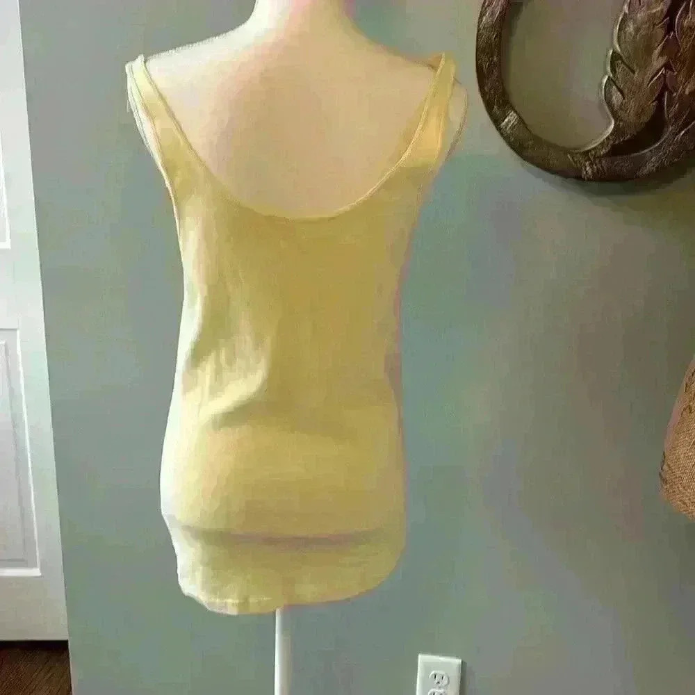 Eileen Fisher organic cotton slim fit long length tank size L - Picture 3 of 7